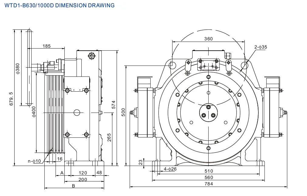 Supply 13 Person Elevator Parts Elevator Parts Elevator Gearless Traction Machine with Good Quality Roping2: 1 Machine Roomless